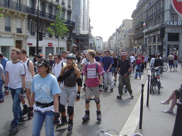 Randonnée en roller dans Paris